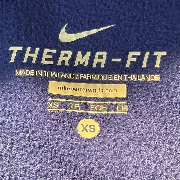 Nike Therma-Fit Pull Over Hoodie Sweatshirt Blue/Black Size XS - Picture 7 of 7